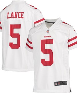 Trey Lance 5 San Francisco 49ers Youth Player Game Jersey - White