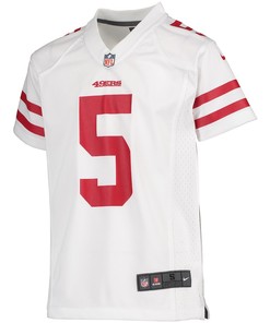 Trey Lance 5 San Francisco 49ers Youth Player Game Jersey - White