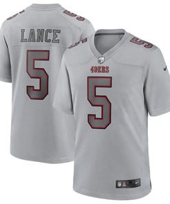 Trey Lance San 5 Francisco 49ers Men Atmosphere Fashion Game Jersey - Gray