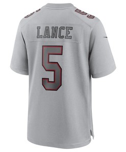 Trey Lance San 5 Francisco 49ers Men Atmosphere Fashion Game Jersey - Gray