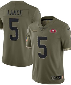 Trey Lance San Francisco 49ers 2022 Salute To Service Limited Jersey - Olive