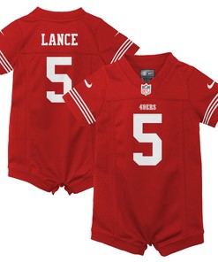 Trey Lance San Francisco 49ers Infant Romper Game Jersey - Scarlet Nfl