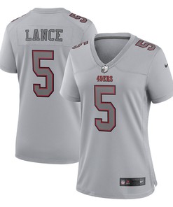 Trey Lance San Francisco 49ers Womens Atmosphere Fashion Game Jersey - Gray Nfl