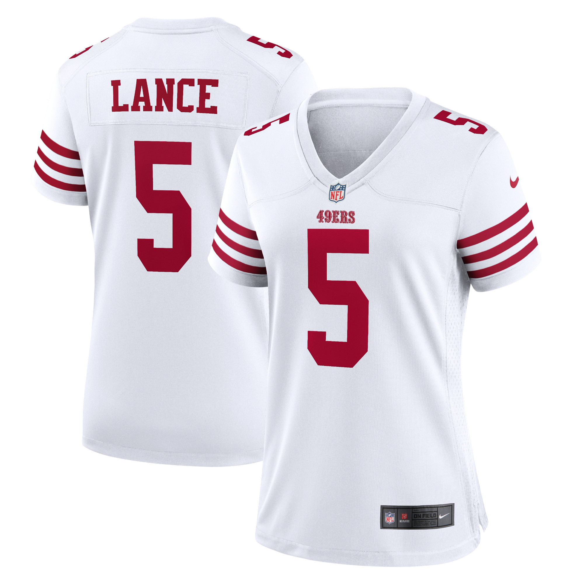 Trey Lance San Francisco 49ers Womens Player Game Jersey - White Nfl
