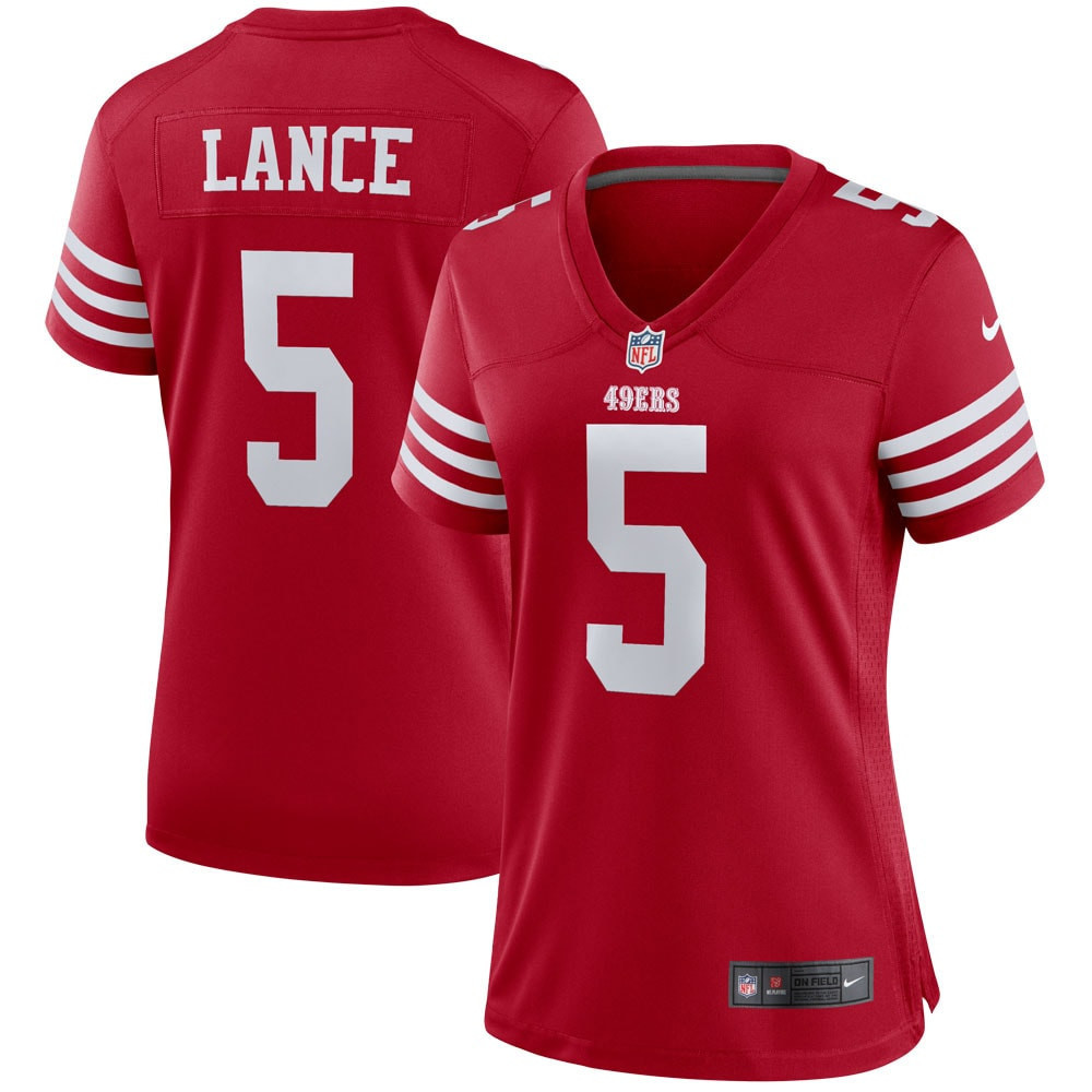 Trey Lance San Francisco 49ers Womens Team Player Game Jersey - Scarlet Nfl