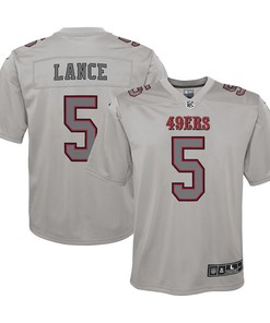 Trey Lance San Francisco 49ers Youth Atmosphere Game Jersey - Gray