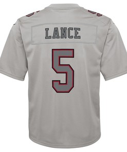 Trey Lance San Francisco 49ers Youth Atmosphere Game Jersey - Gray