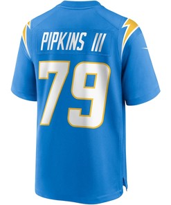 Trey Pipkins III 79 Los Angeles Chargers Game Jersey - Powder Blue