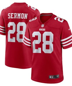 Trey Sermon 28 San Francisco 49ers Player Game Jersey - Scarlet