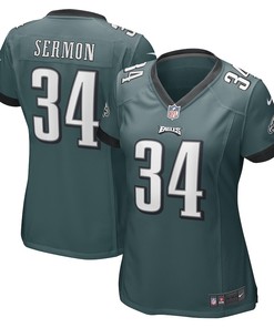 Trey Sermon Philadelphia Eagles Women's Game Player Jersey - Midnight Green