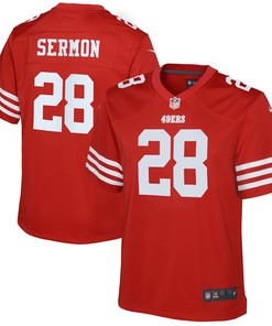 Trey Sermon San Francisco 49ers Game Jersey - Scarlet Nfl