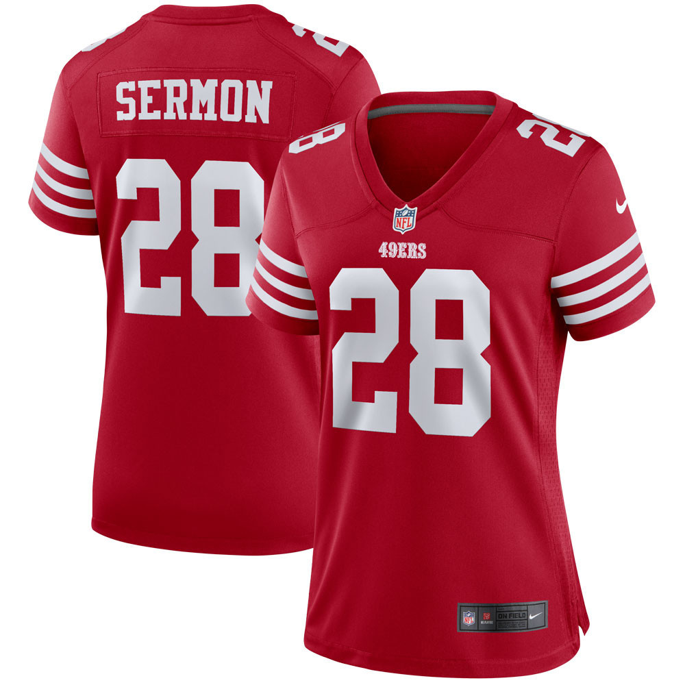Trey Sermon San Francisco 49ers Womens Player Game Jersey Scarlet Nfl