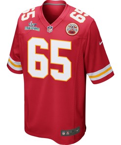 Trey Smith 65 Kansas City Chiefs Super Bowl LVII Champions Men Game Jersey - Red