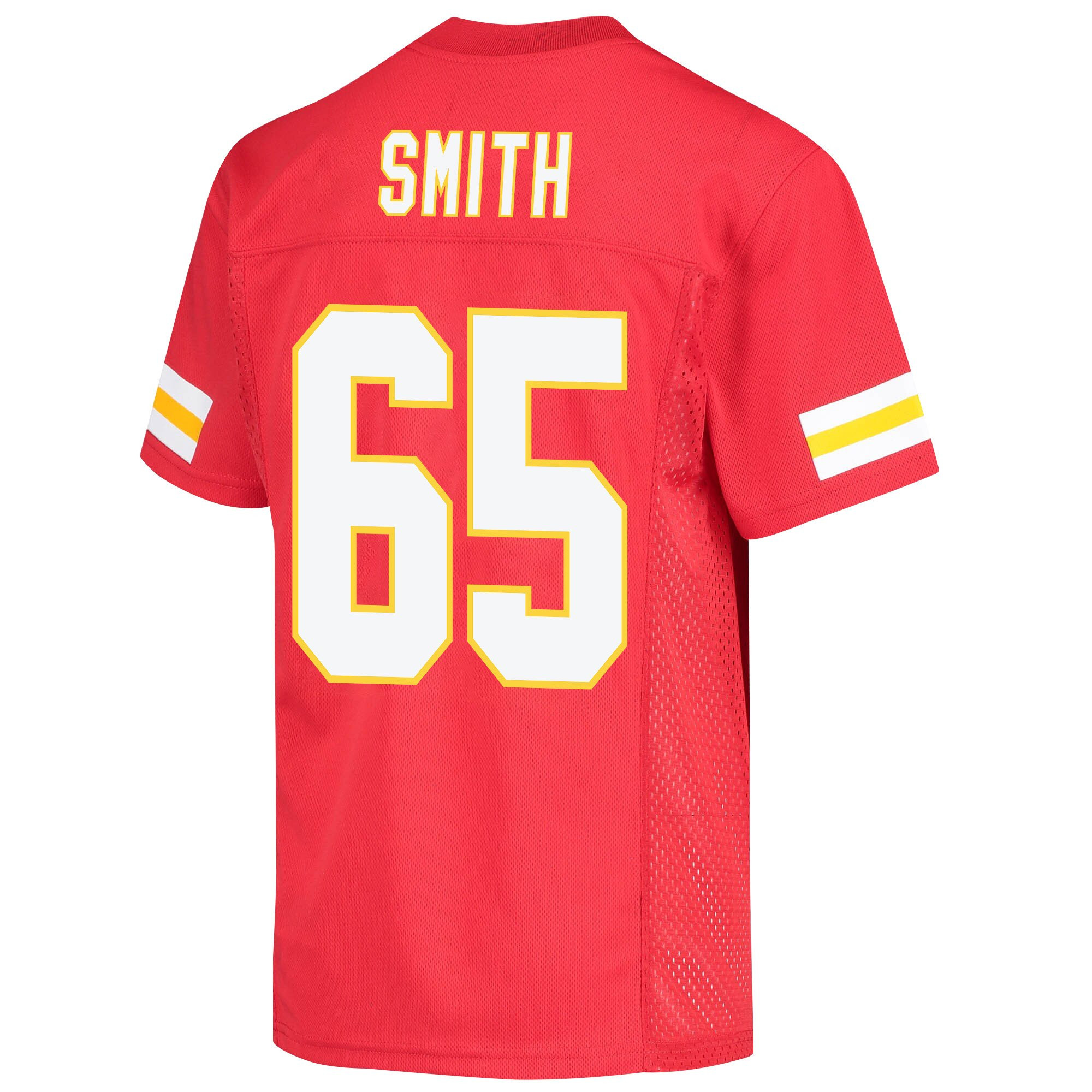 Trey Smith 65 Kansas City Chiefs Super Bowl LVII Champions Youth Game Jersey - Red