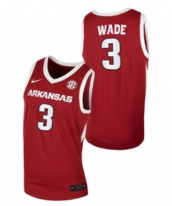 Trey Wade 3 Red Arkansas Razorbacks 2022 College Basketball Jersey