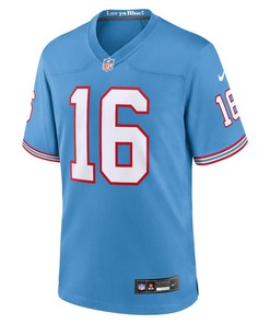 Treylon Burks 16 Tennessee Titans Oilers Throwback Alternate Game Men Jersey - Light Blue