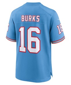 Treylon Burks 16 Tennessee Titans Oilers Throwback Alternate Game Men Jersey - Light Blue