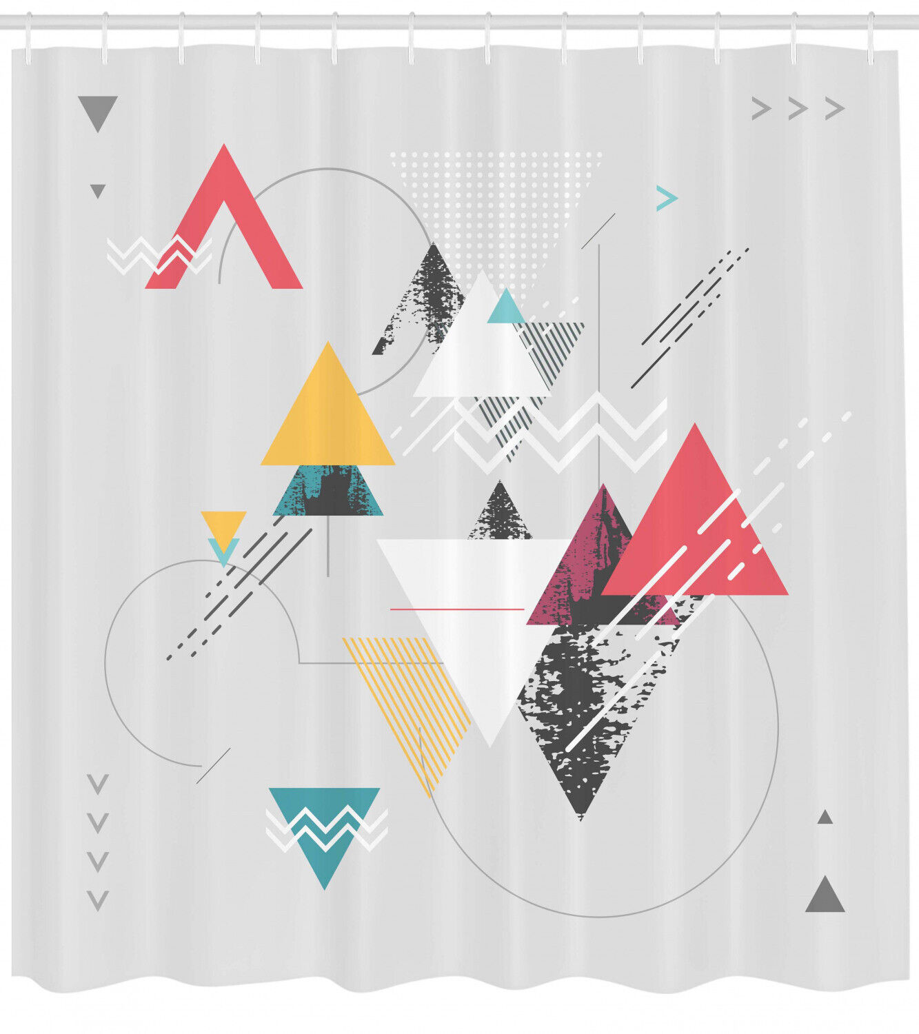 Triangle Geometric Abstract Shower Curtain for Trendy Bathroom Decor