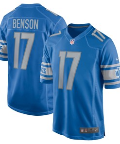 Trinity Benson Detroit Lions Game Jersey - Blue Nfl