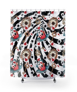 Trippy Alice in Wonderland Shower Curtain Modern Home Decor