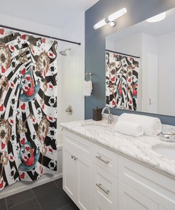 Trippy Alice in Wonderland Shower Curtain Modern Home Decor
