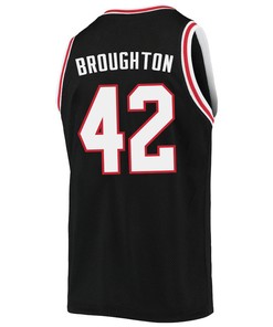 Triston Broughton 42 San Diego State Aztecs 2023 Basketball Jersey- Men Black