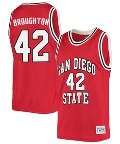 Triston Broughton 42 San Diego State Aztecs 2023 Basketball Jersey- Men Red