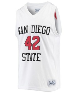 Triston Broughton 42 San Diego State Aztecs 2023 Basketball Jersey- Men White