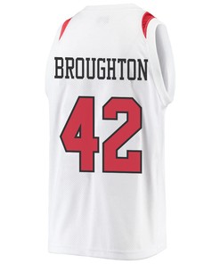 Triston Broughton 42 San Diego State Aztecs 2023 Basketball Jersey- Men White