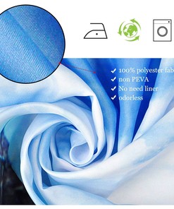 Tropical Fishes and Turtle Shower Curtain Underwater Bathroom Decor