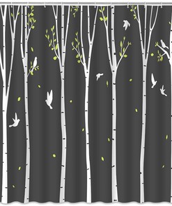 Tropical Pineapple Shower Curtain - Abstract Design Bathroom Decor with Fruit Theme