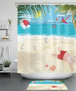 Tropical Shower Curtain Bathroom Decor
