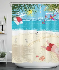 Tropical Shower Curtain Bathroom Decor