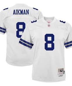 Troy Aikman 8 Dallas Cowboys Mitchell & Ness Youth Retired Player Legacy Jersey - White