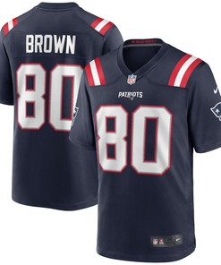 Troy Brown New England Patriots Game Retired Player Jersey - Navy Nfl