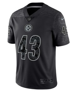 Troy Polamalu 43 Pittsburgh Steelers Retired Player RFLCTV Limited Jersey - Black