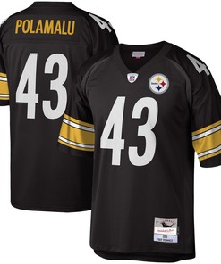 Troy Polamalu Pittsburgh Steelers Mitchell And Ness Legacy Replica Jersey Black Nfl