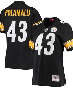 Troy Polamalu Pittsburgh Steelers Mitchell And Ness Womens Legacy Replica Team Jersey Black Nfl