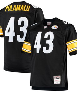 Troy Polamalu Pittsburgh Steelers Mitchell & Ness Big & Tall 2005 Retired Player Replica Jersey - Black Nfl