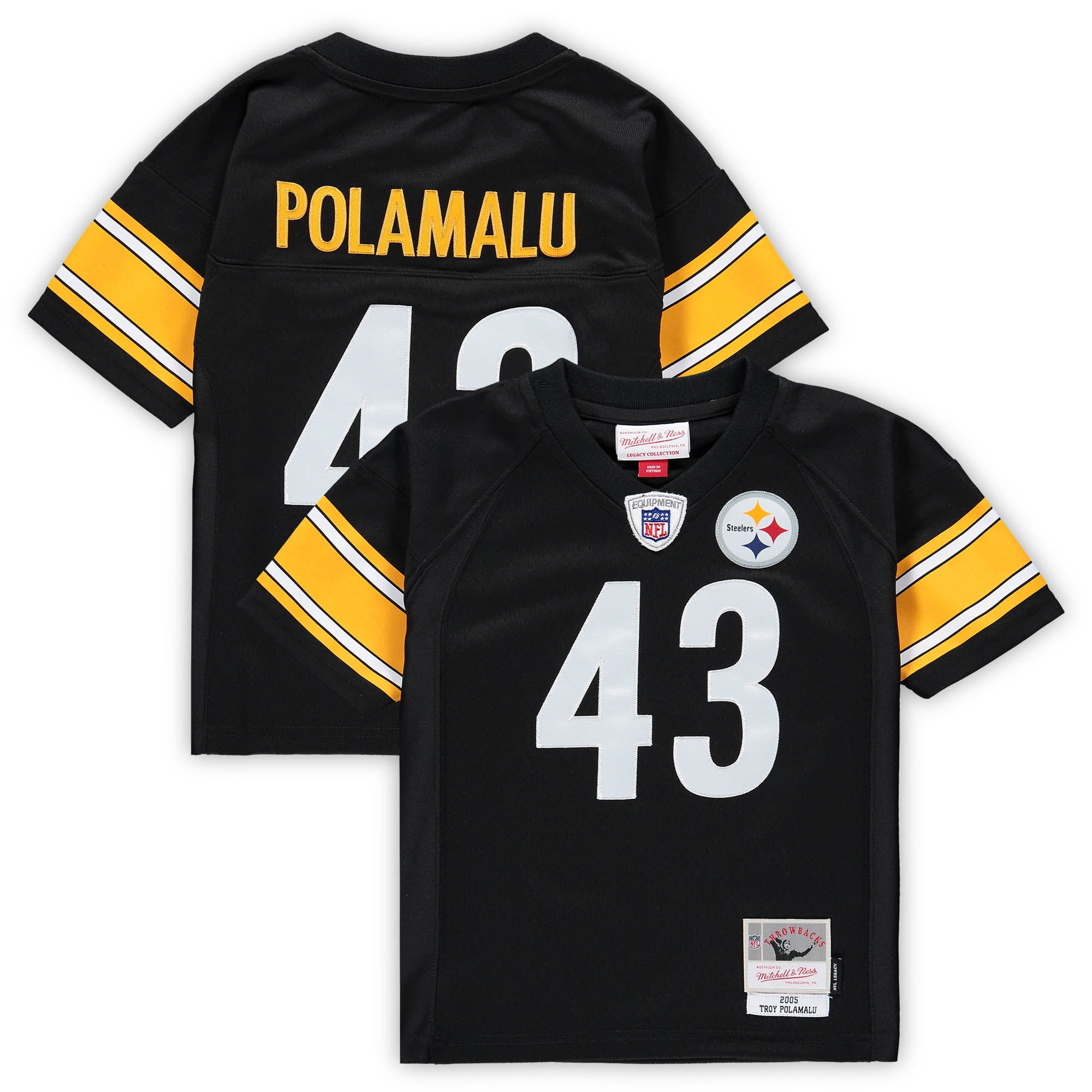 Troy Polamalu Pittsburgh Steelers Mitchell & Ness Infant 2005 Retired Legacy Jersey - Black Nfl