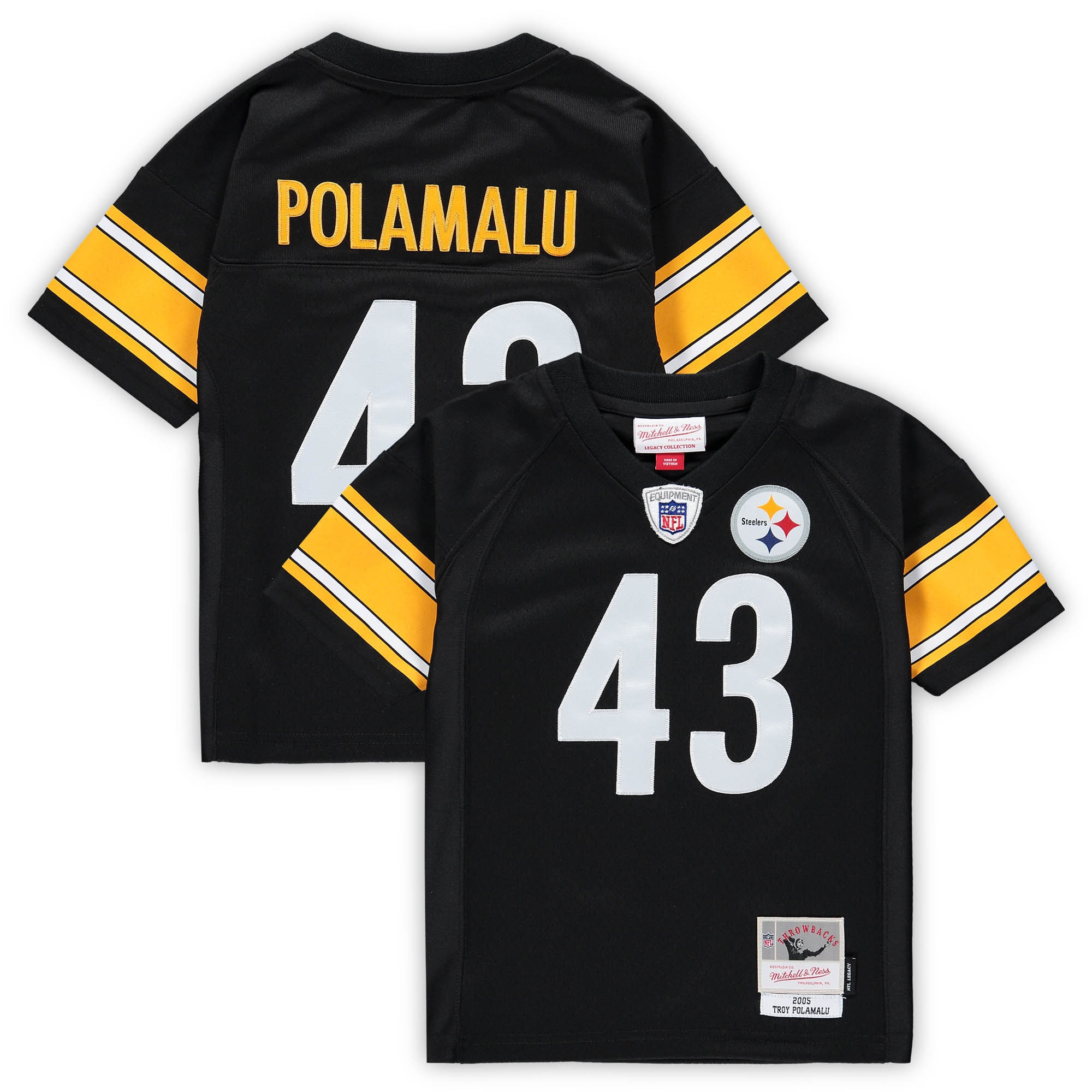 Troy Polamalu Pittsburgh Steelers Mitchell & Ness Toddler 2005 Retired Legacy Jersey - Black Nfl