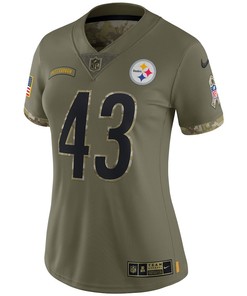 Troy Polamalu Pittsburgh Steelers Women's 2022 Salute To Service Retired Player Limited Jersey - Olive