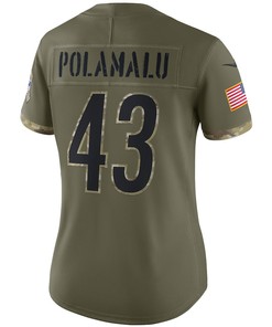 Troy Polamalu Pittsburgh Steelers Women's 2022 Salute To Service Retired Player Limited Jersey - Olive