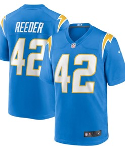 Troy Reeder 42 Los Angeles Chargers Game Jersey - Powder Blue