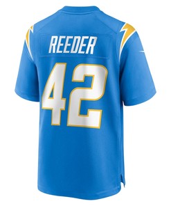 Troy Reeder 42 Los Angeles Chargers Game Jersey - Powder Blue