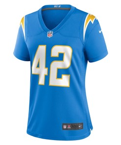 Troy Reeder 42 Los Angeles Chargers Women's Game Jersey - Powder Blue