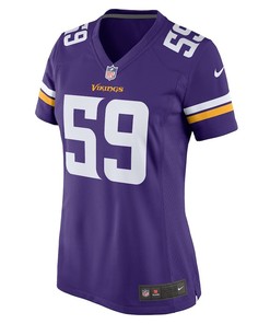 Troy Reeder 59 Minnesota Vikings Women's Game Jersey - Purple