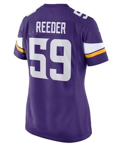Troy Reeder 59 Minnesota Vikings Women's Game Jersey - Purple