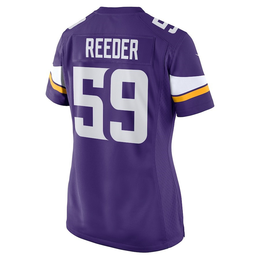 Troy Reeder 59 Minnesota Vikings Women's Game Jersey - Purple
