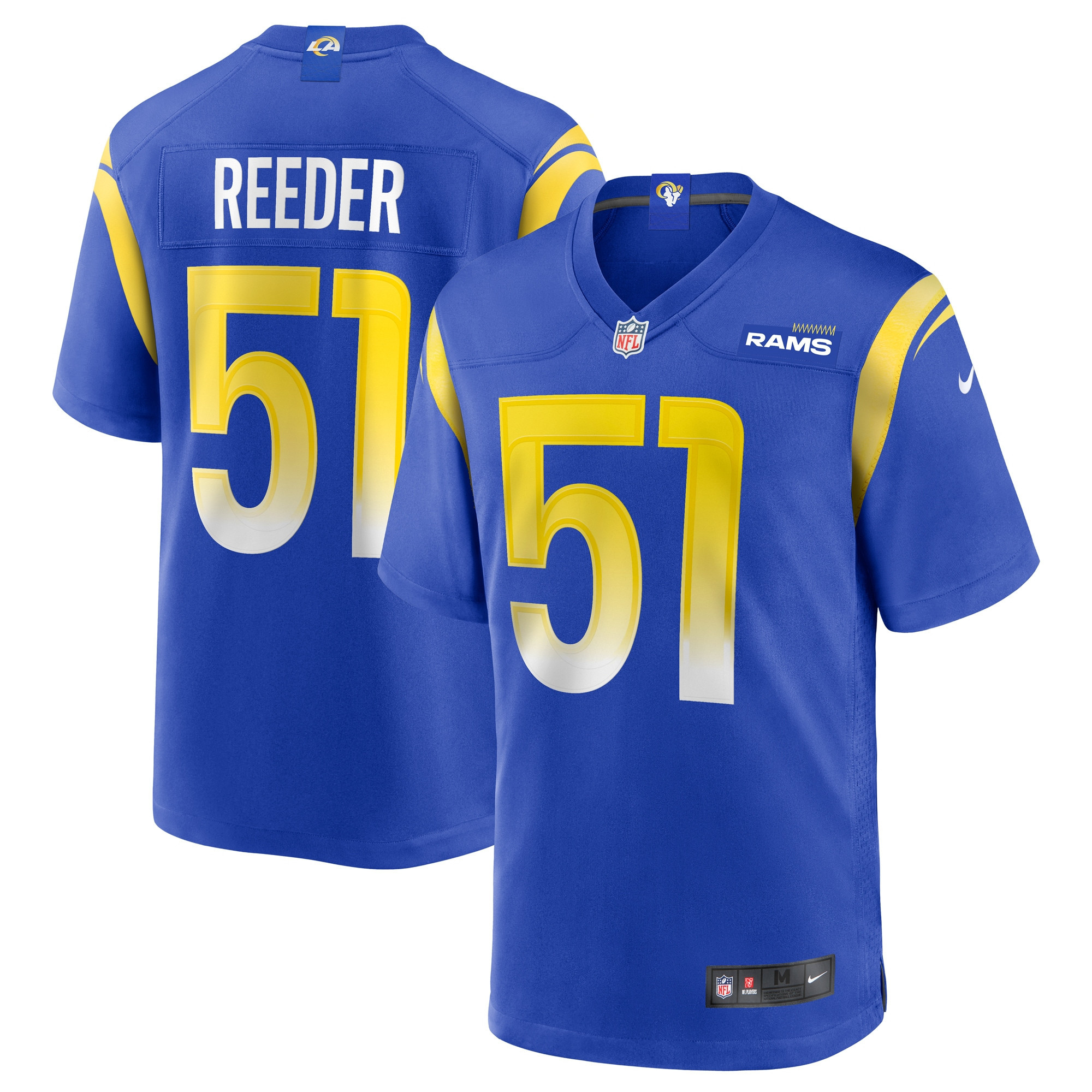 Troy Reeder Los Angeles Rams Game Jersey - Royal Nfl